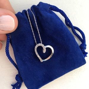 Zales Tilted Heart Necklace